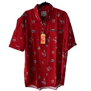 RSVLTS MLBPA Shohei Ohtani Sho-Time Red Button Down Shirt Mens 2XL New